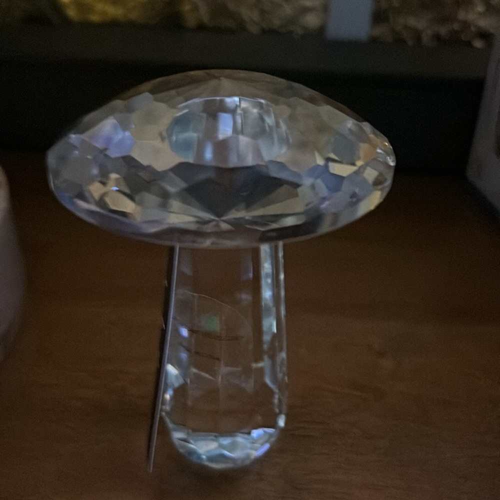 Nicole Miller Home Mushroom Crystal Glass Prism Paperweight